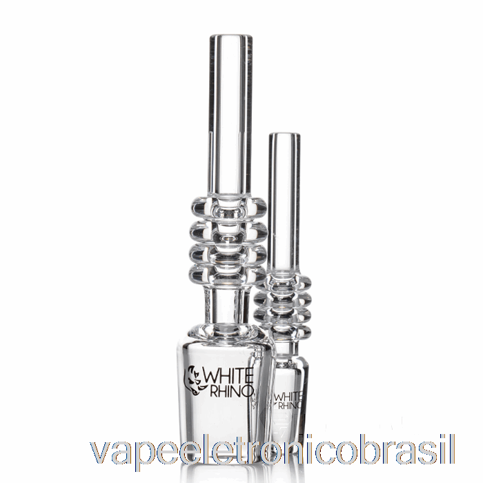 Vape Recarregável Branco Rinoceronte Néctar Coletor Dicas De Quartzo 14mm